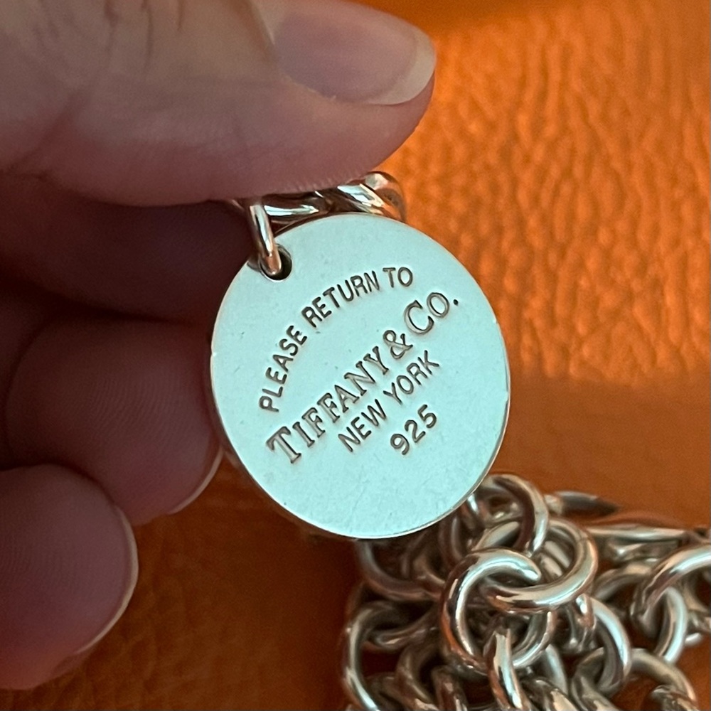 Return to Tiffany™ Round Tag Necklace in Sterling Silver